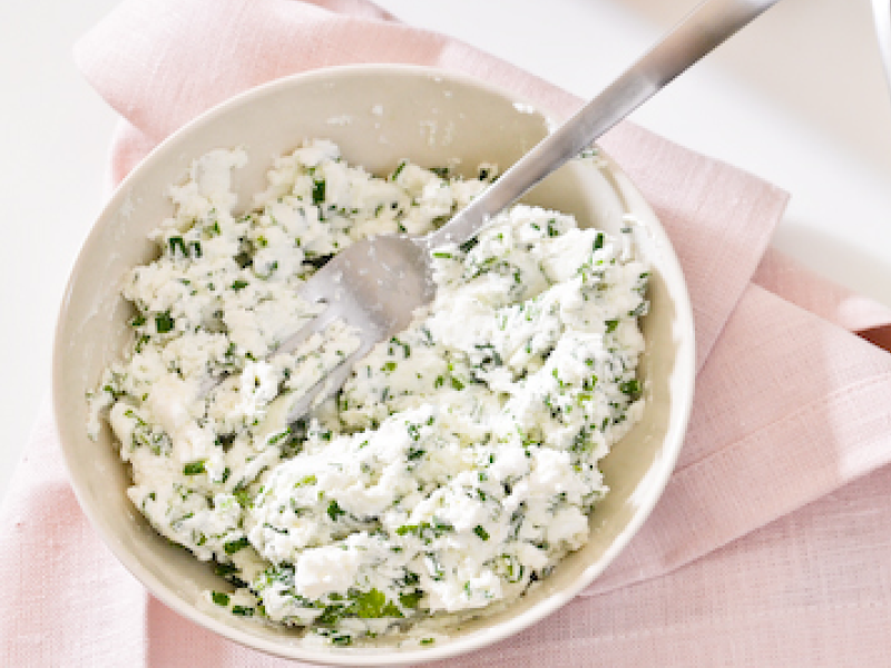 Savory babka filling like herbed goat cheese