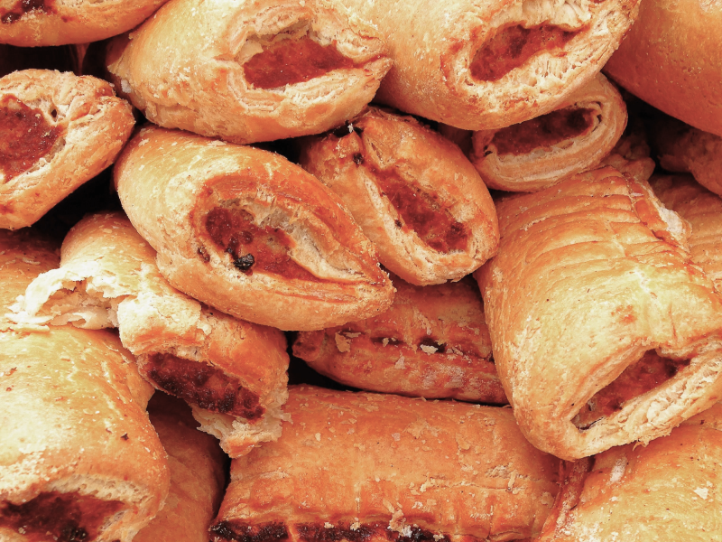 Stack of breakfast pastries Stack of breakfast pastries