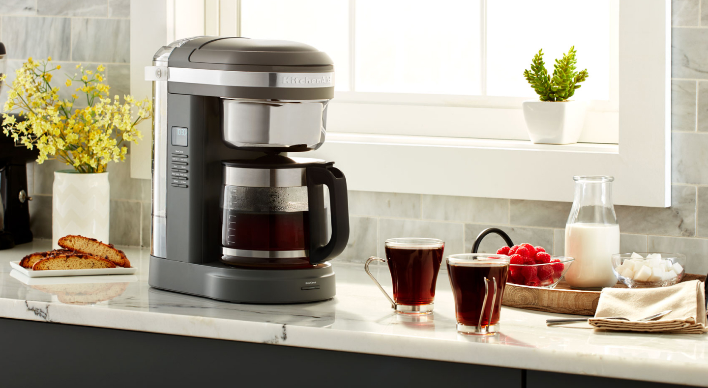 Drip coffee maker on countertop Drip coffee maker on countertop