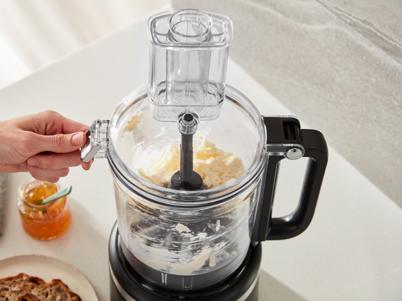 KitchenAid® food processor processing ingredients