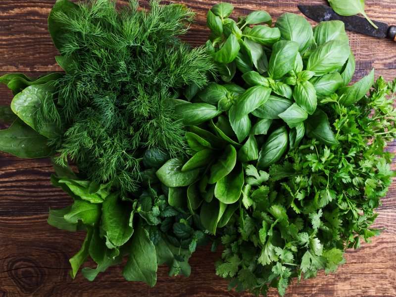 Fresh herbs.
