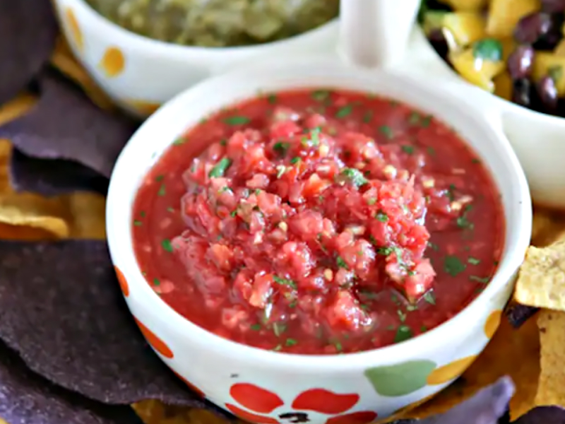 A bowl of fresh salsa A bowl of fresh salsa