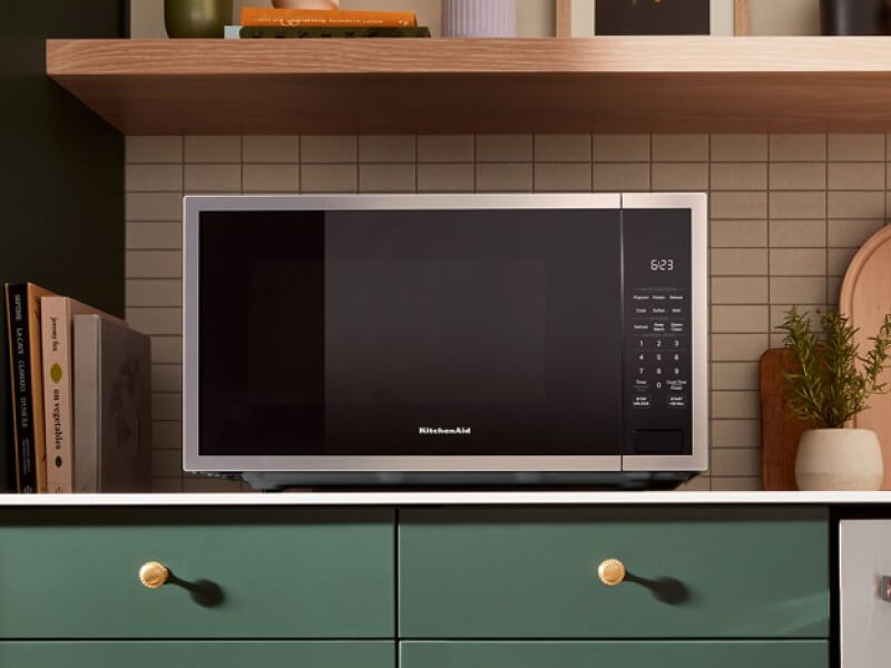 A KitchenAid® countertop microwave