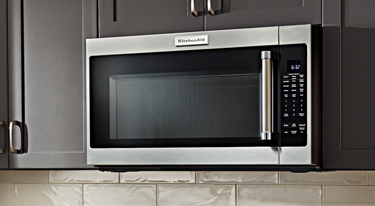 Black and Silver Kitchenaid® microwave Black and Silver Kitchenaid® microwave