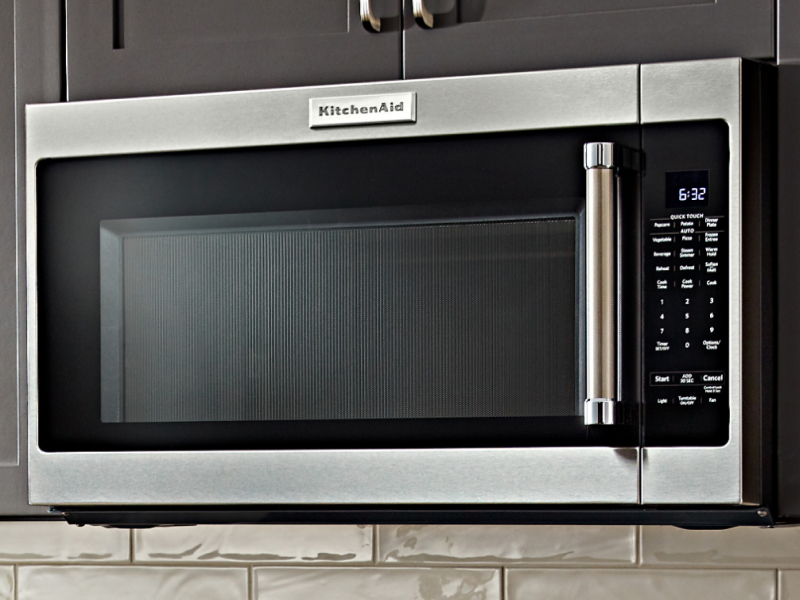 Black and Silver Kitchenaid® microwave Black and Silver Kitchenaid® microwave