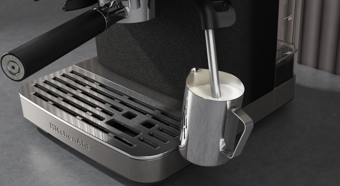 Milk being frothed with a steam wand Milk being frothed with a steam wand