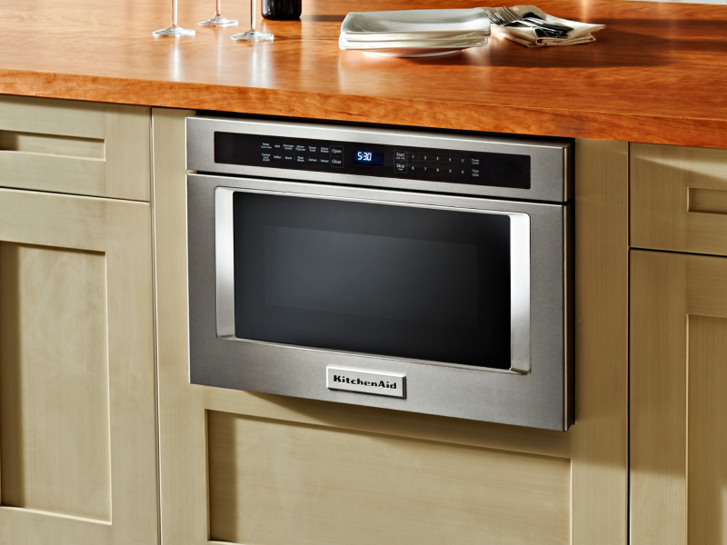 View of KitchenAid® under-counter microwave View of KitchenAid® under-counter microwave