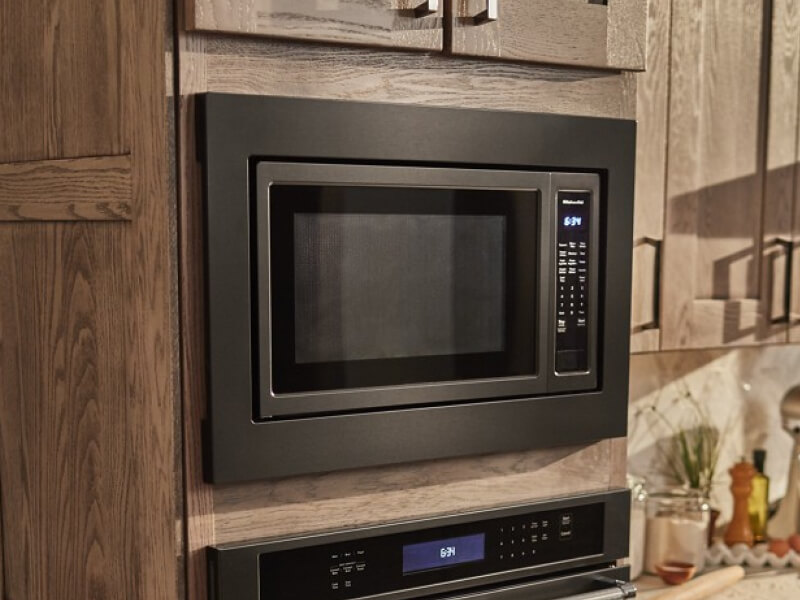 Built-in KitchenAid® microwave in a kitchen Built-in KitchenAid® microwave in a kitchen