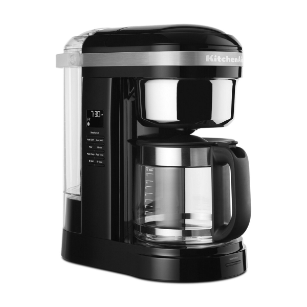 KitchenAid®  12 cup drip coffee maker with spiral showerhead and programmable warming plate KitchenAid®  12 cup drip coffee maker with spiral showerhead and programmable warming plate