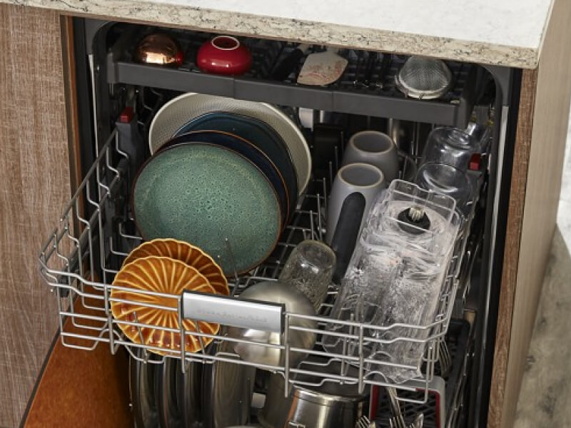 Loaded dishwasher