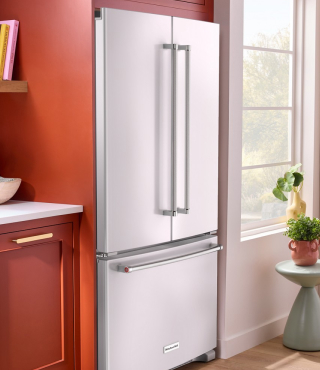 French door refrigerator in a modern kitchen