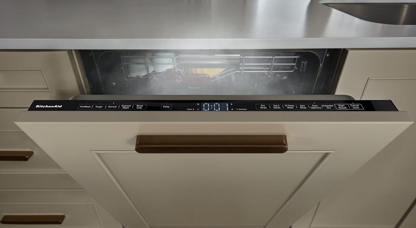 Top control panel-ready dishwasher
