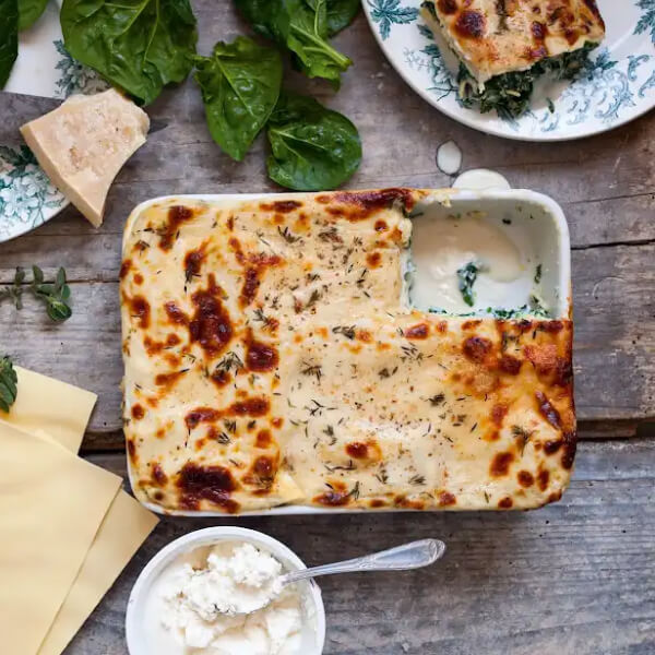 Lasagna in a dish