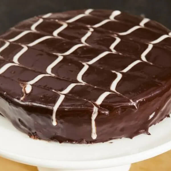 Chocolate Chevron Cake
