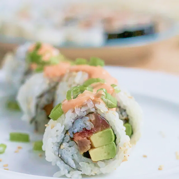 Spicy tuna rolls.