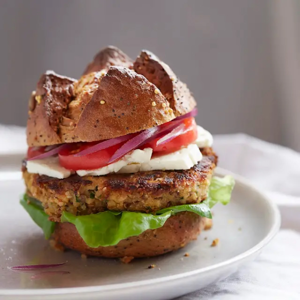 Middle Eastern veggie burger.