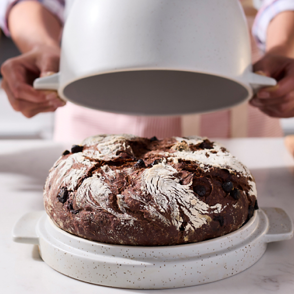 Rye bread inside the KitchenAid® bread bowl.