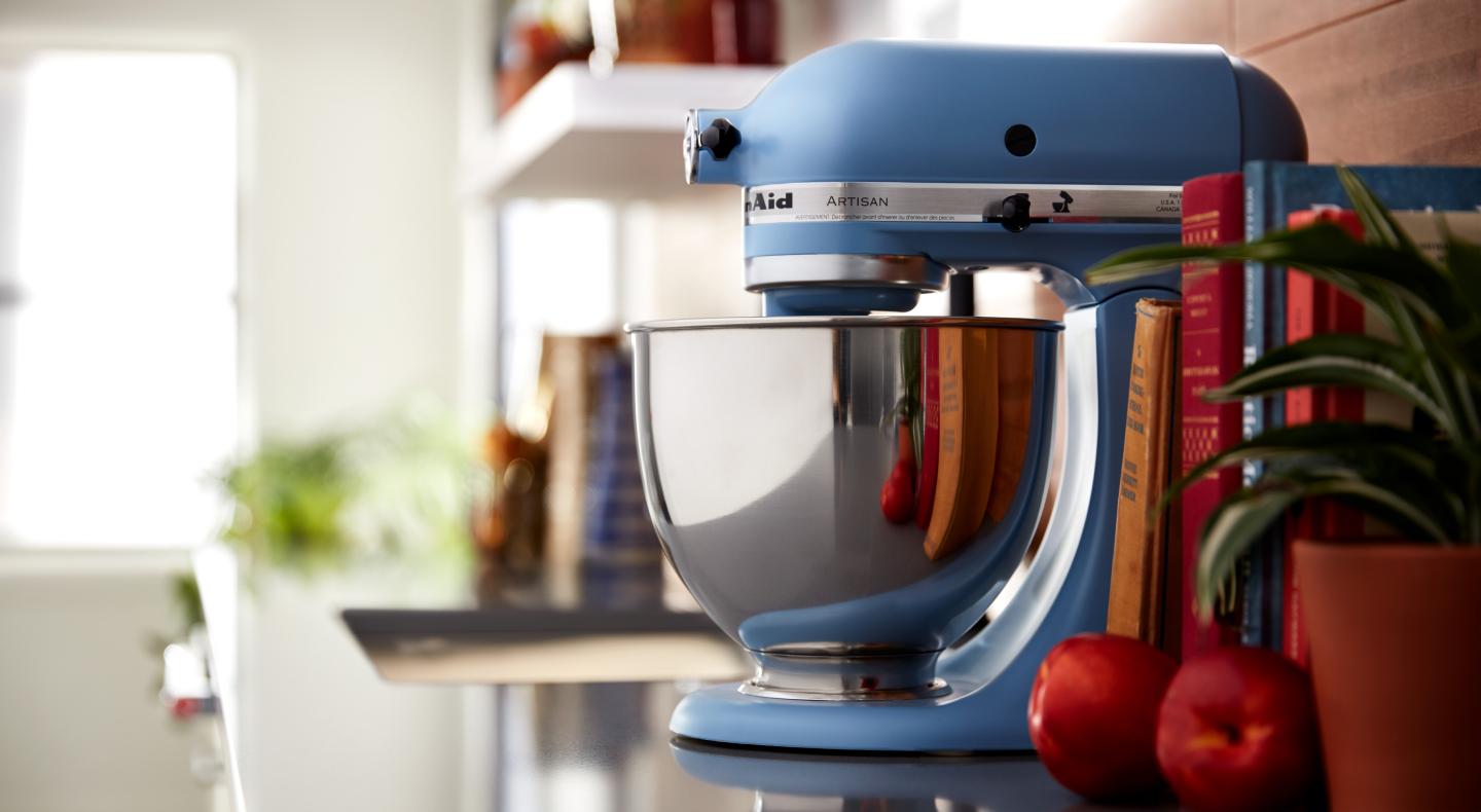 Blue KitchenAid® tilt-head stand mixer Blue KitchenAid® tilt-head stand mixer