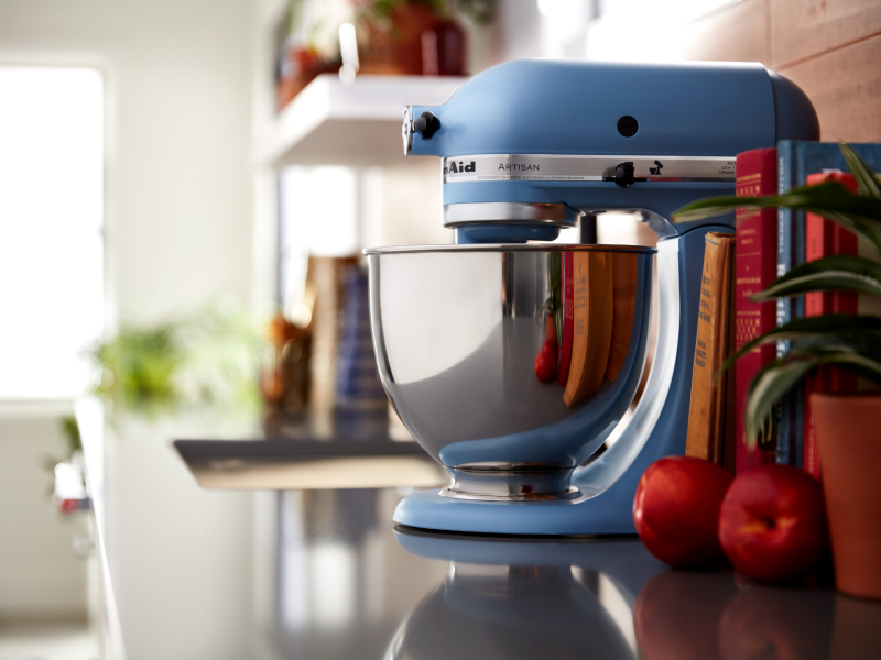 Blue KitchenAid® tilt-head stand mixer Blue KitchenAid® tilt-head stand mixer