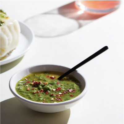 Chimichurri sauce in a dish