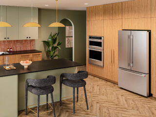 A KitchenAid® refrigerator in a modern kitchen