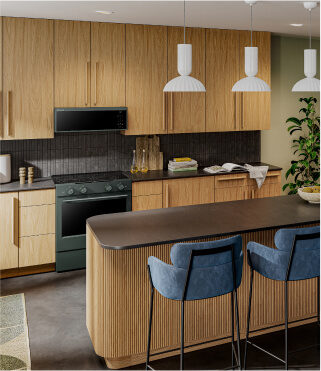 A KitchenAid® range in Juniper