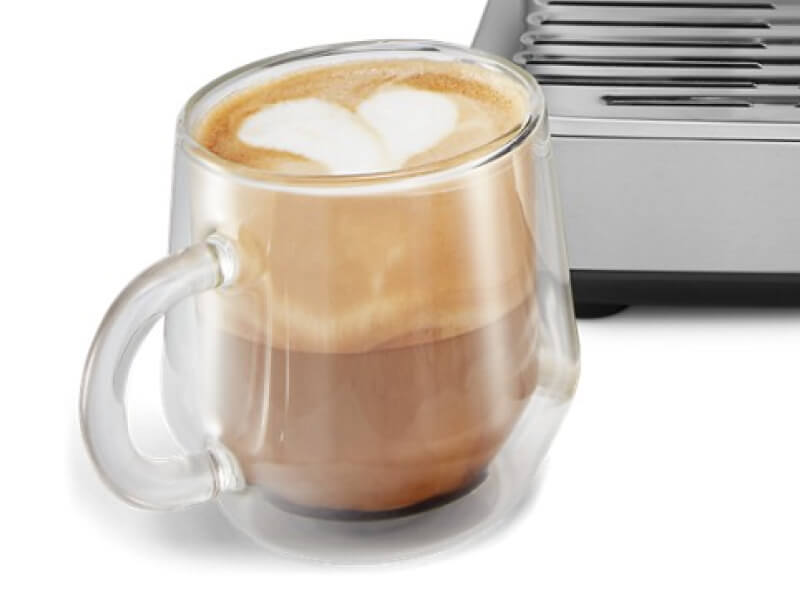 Close-up of espresso with microfoam