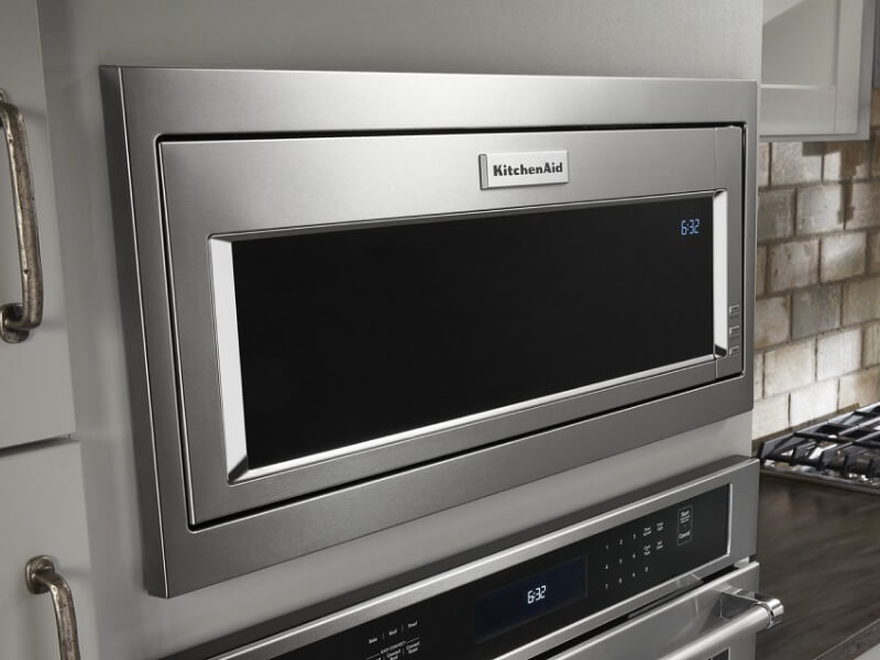 A built-in Kitchenaid® microwave above a wall oven