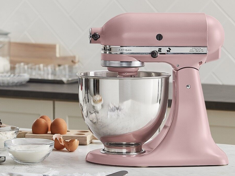 Pink KitchenAid® tilt-head stand mixer