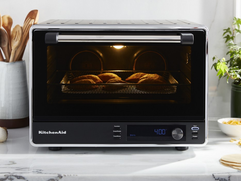 KitchenAid® countertop oven with empanadas inside KitchenAid® countertop oven with empanadas inside