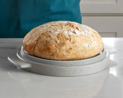 A freshly baked loaf of bread