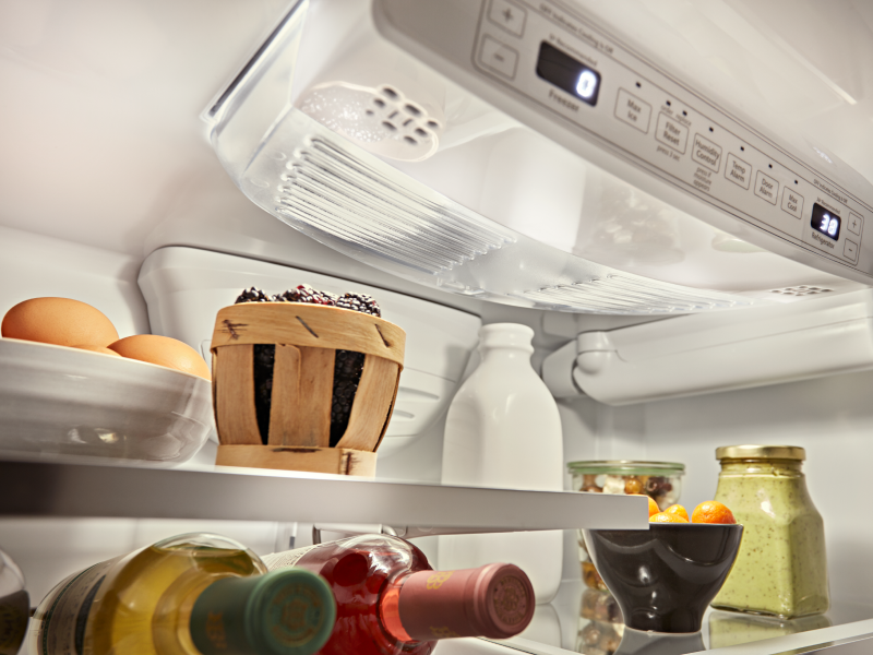 Interior of a refrigerator