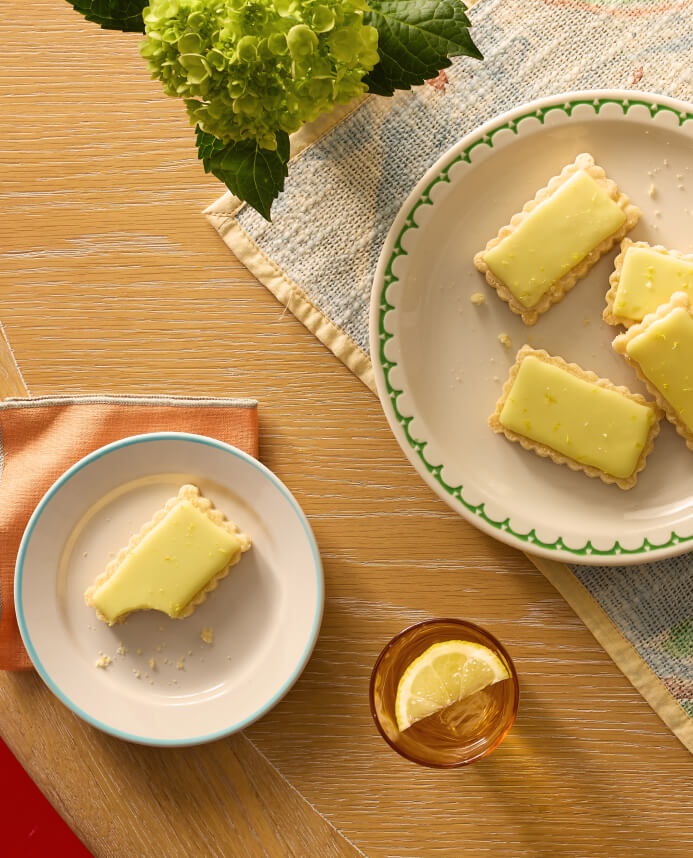 Yuzu shortbread cookies.