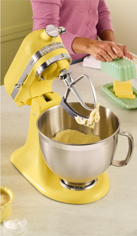 A KitchenAid Color of the Year 2025 Stand Mixer In Butter
