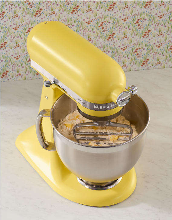A KitchenAid Color of the Year Stand Mixer in Butter