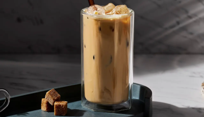 Iced coffee in a tall glass