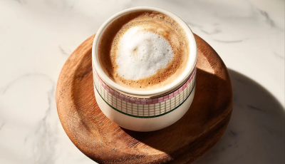 Macchiato in a ceramic cup