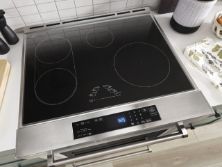 An overhead view of a KitchenAid® electric range
