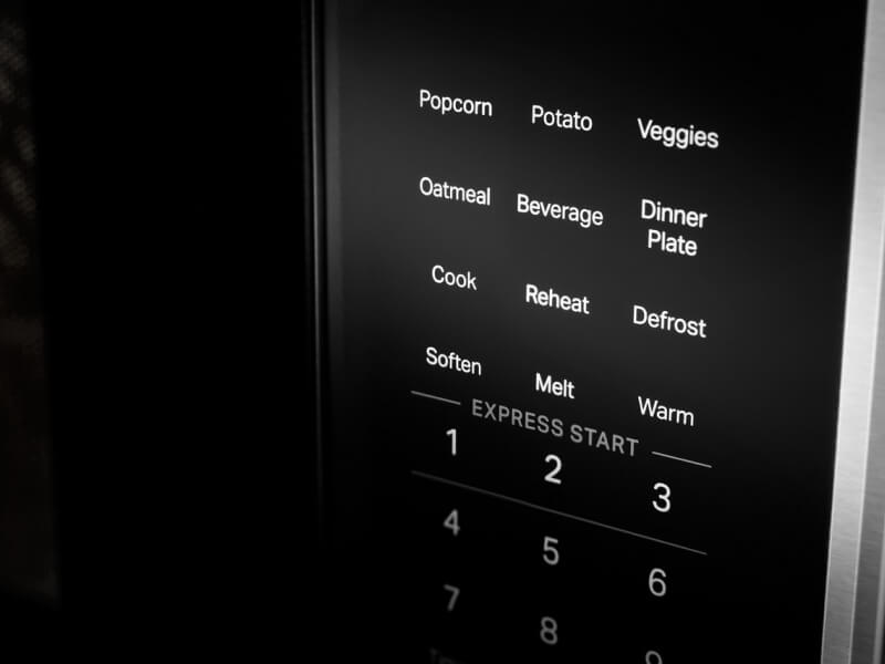 Microwave control pad Microwave control pad