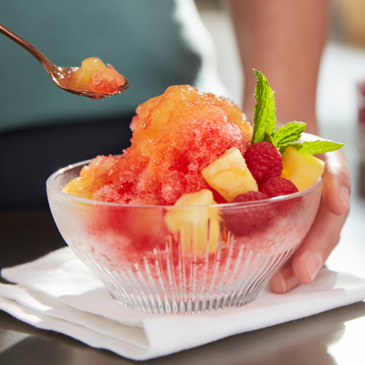 Pineapple and cherry Hawaiian shave ice
