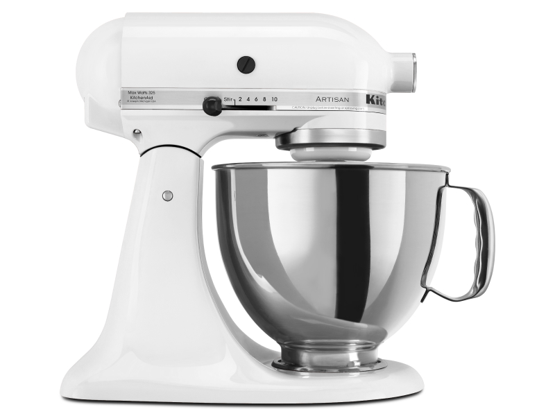 White KitchenAid® stand mixer