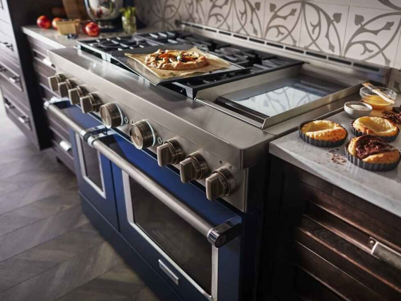 KitchenAid® blue commercial-style range