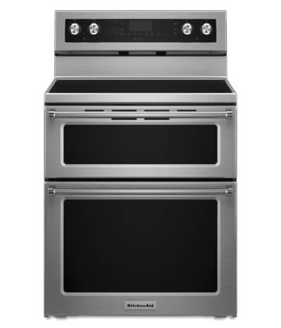 KitchenAid® 30-inch 5 Burner Electric Double Oven Convection Range