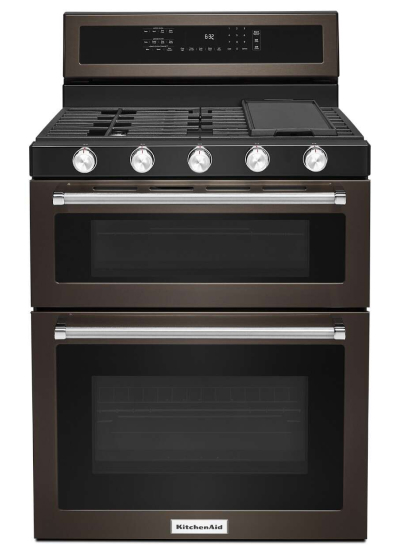 Kitchenaid® 30-inch 5 Burner Gas Double Oven Convection Range