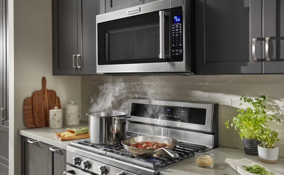 Stainless steel over-the-range microwave Stainless steel over-the-range microwave