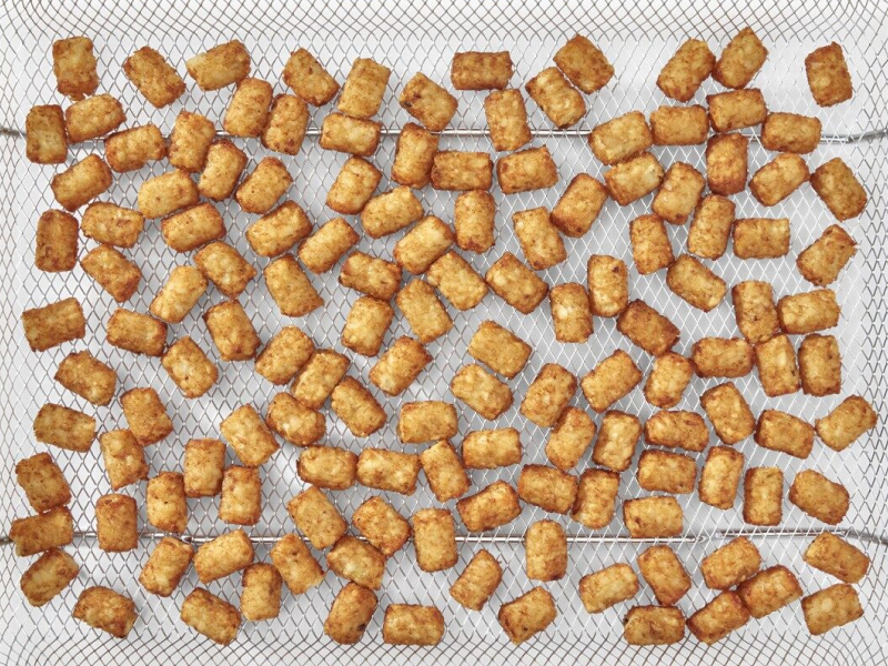Tator tots in an air fry basket