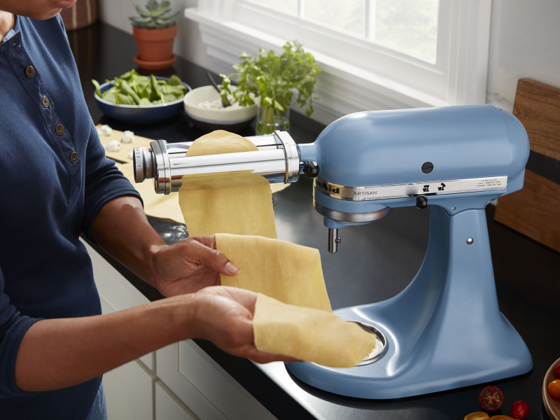 KitchenAid® stand mixer with pasta roller attachment