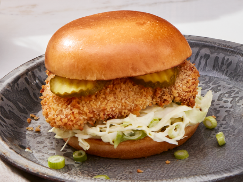 Chicken sandwich with breadcrumb coating Chicken sandwich with breadcrumb coating