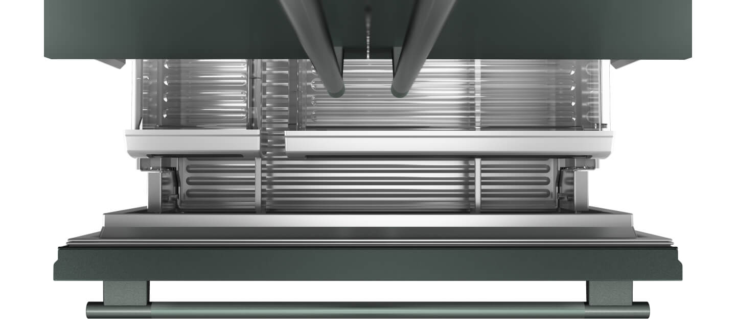 Open French door refrigerator freezer drawer