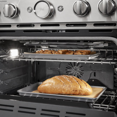 Bread rising in the oven